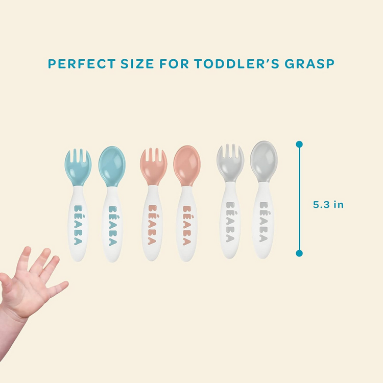 Beaba 2nd Age Training Fork & Spoon Set (8m+)