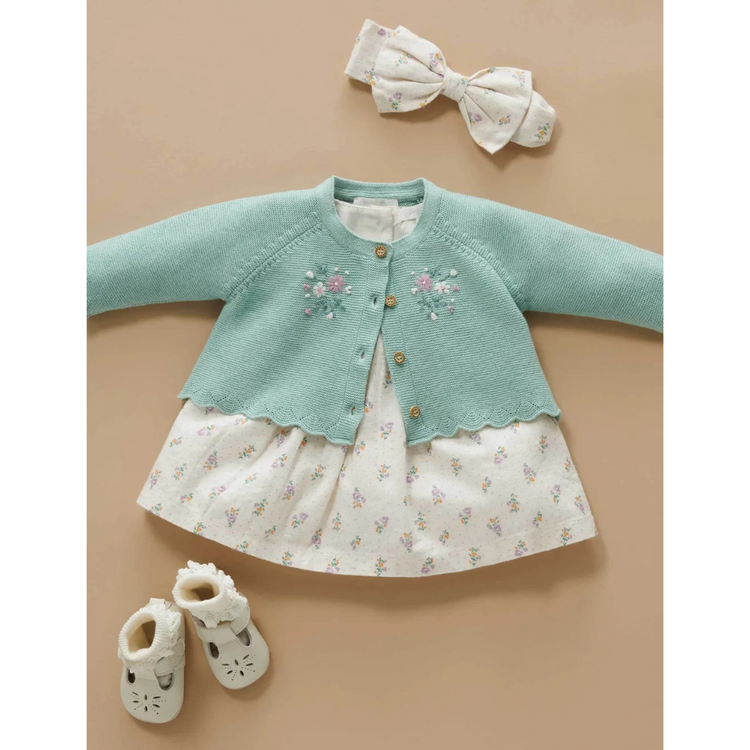 Purebaby Organic Baby Kids Primrose Print Dress