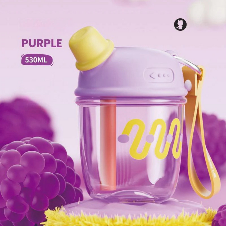 Cocosmile 8320 Dudu Straw Portable Tritan Cup 530ML - Purple