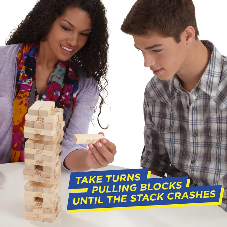Jenga Game, Party Games for Ages 6+, Family Games for 1+ Players