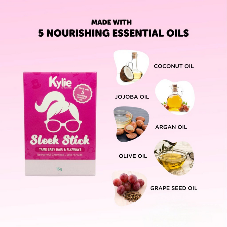 Kylie Sleek Stick - Natural Hair Balm Wax for Kids, 15g