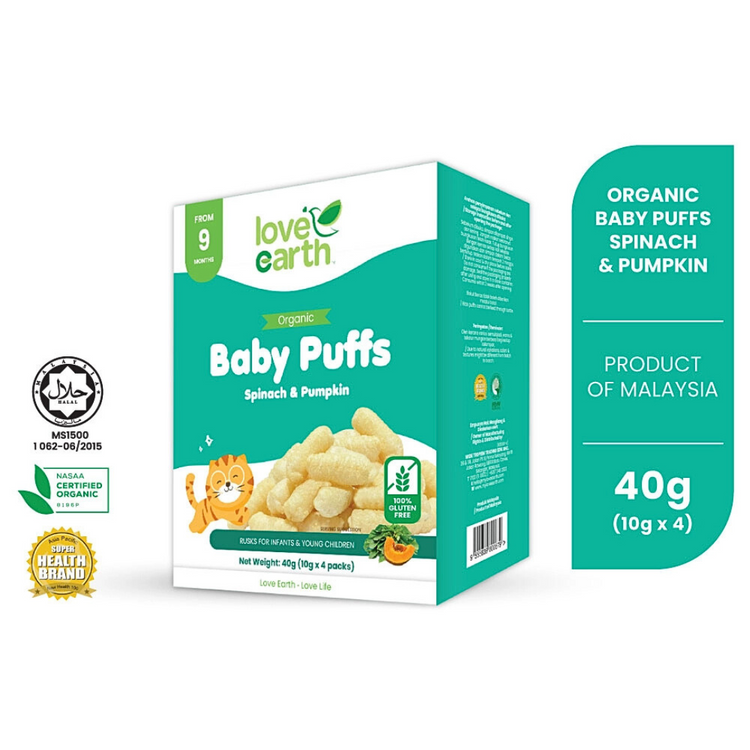 Love Earth Organic Baby Puff (10G X 4 Serving)