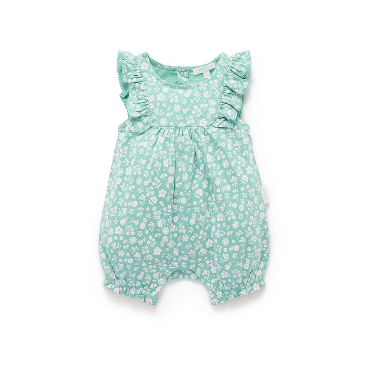 Purebaby Organic Silhouette Ruffle Shortie Growsuit