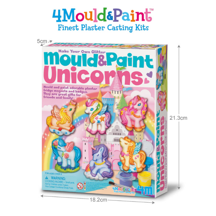4M Mould & Paint - Glitter Unicorns (5Y+)