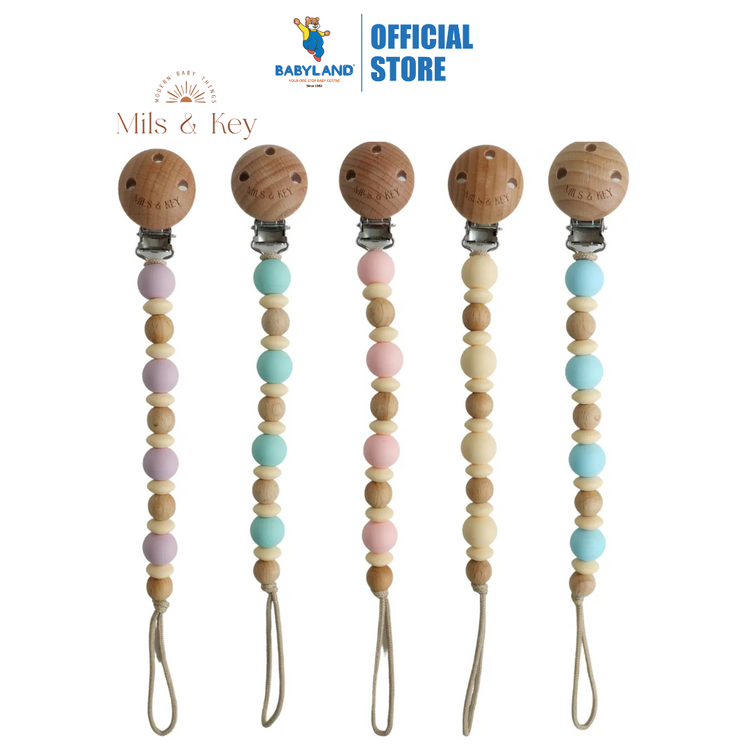 Mils and Key Ella Pastel Pacifier Clips (0m+)