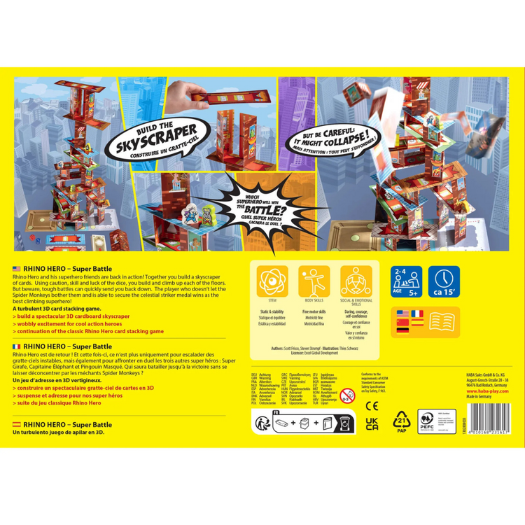 Haba Rhino Hero Super Battle Stacking Game (5Y+)