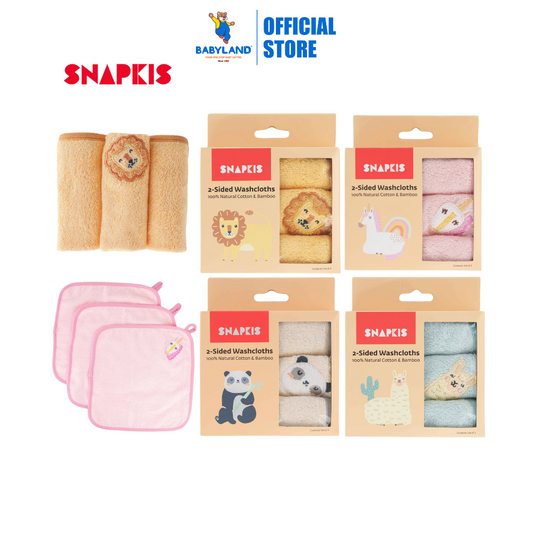 Snapkis 2-Sided Washcloth (3 Packs)