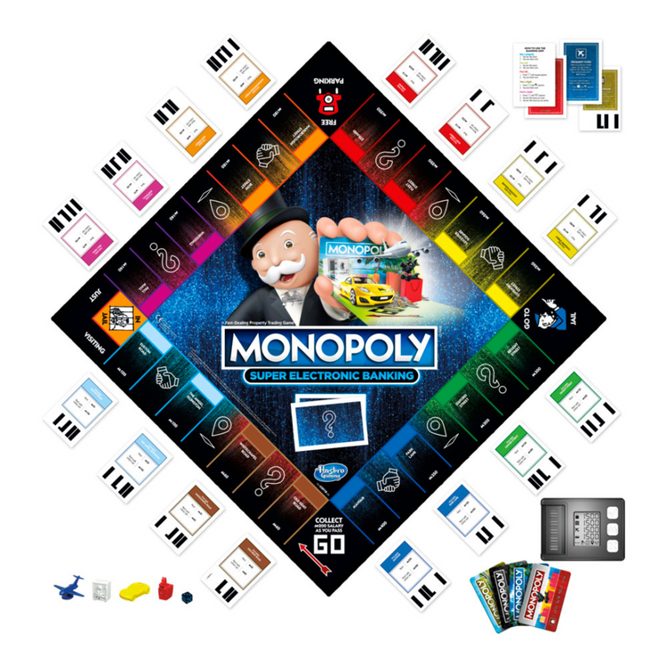 Monopoly Super Electronic Banking Family Board Game with Electronic Banking Unit (8Y+)