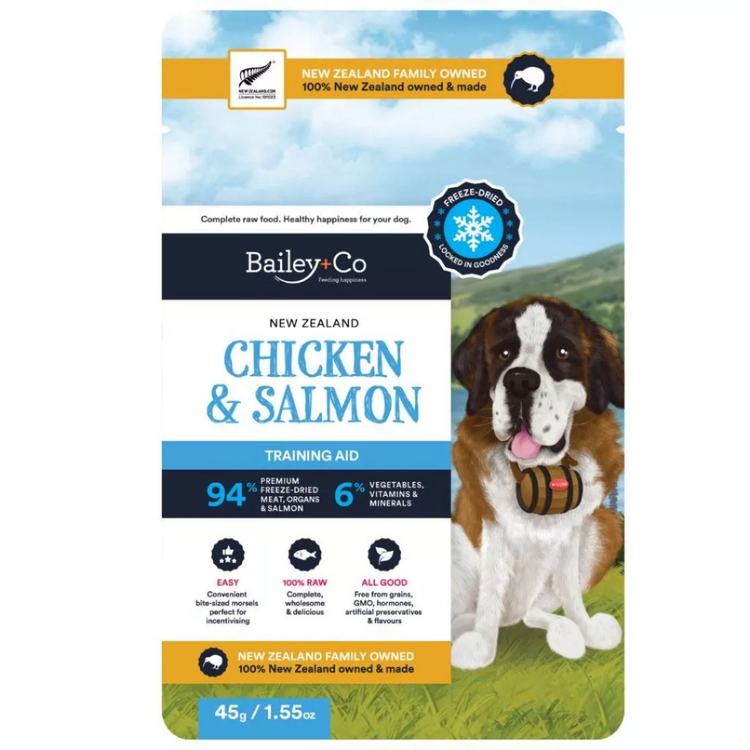 (Made in New Zealand) Bailey Co Freeze Dried Topper Meals - Single Ingredient (Venison, Beef, Lamb, Chickem+Salmon)