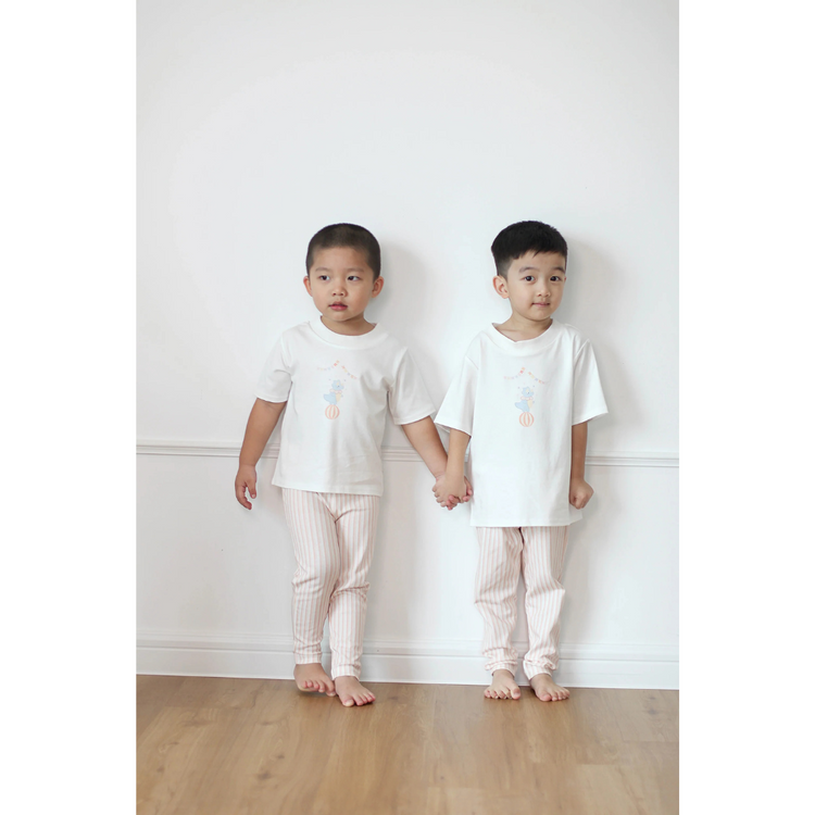 Twinkle Planet GOTS Organic Cotton 2 Pieces Short Sleeve Pyjamas - Dino Circus