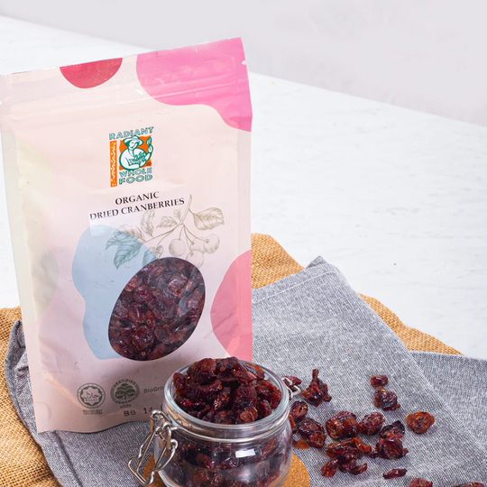 Radiant Organic Dried Cranberries (Gluten Free) 100g