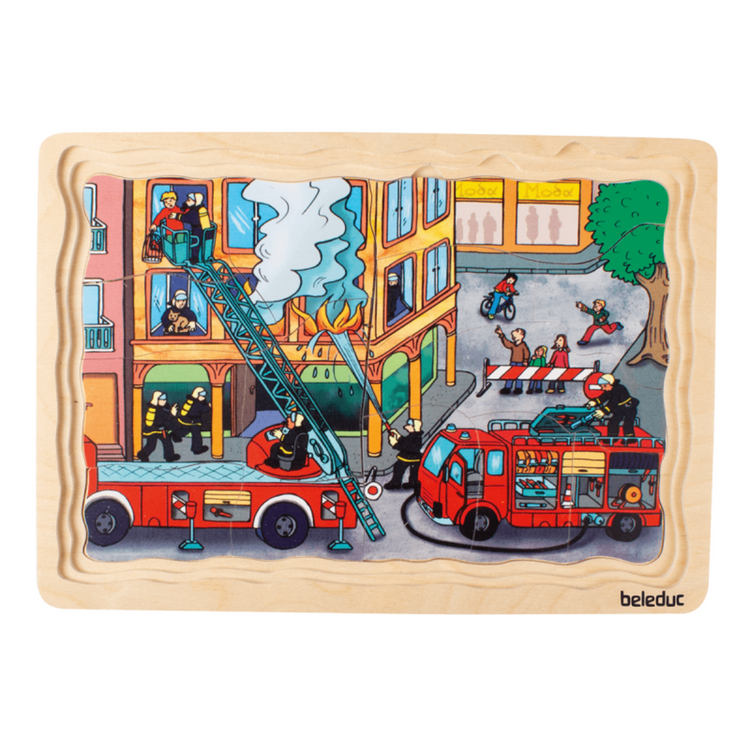 Beleduc 5 in 1 Layer Puzzle (Fire Brigade) (4Y+)