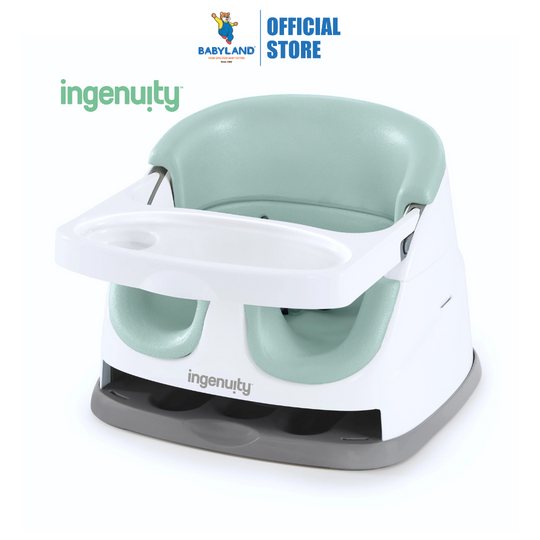 Ingenuity Baby Base 2-in-1 Booster Seat - Mist Blue (6M-3Y)