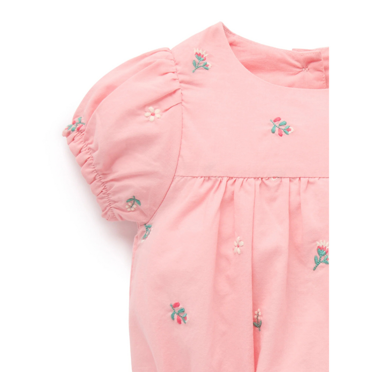Purebaby Organic Swallow Broderie Swallow Embroidered Bodysuit