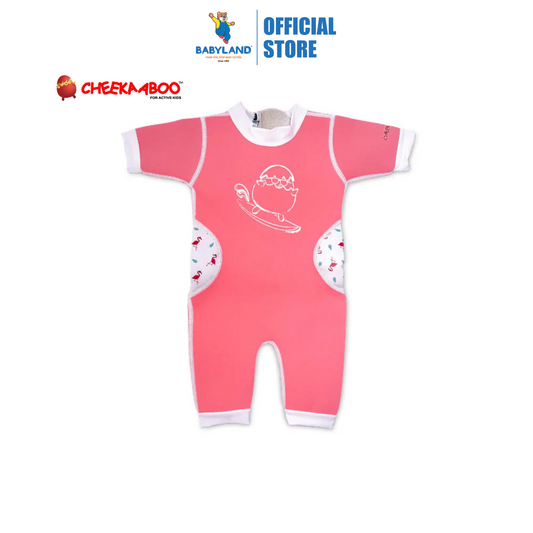 Cheekaaboo Warmiebabes Baby & Toddler Thermal Swimsuit UPF50+ Pink Flamingo