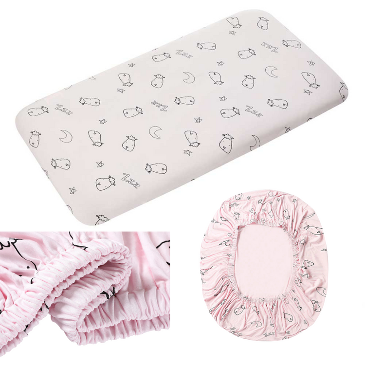 Baa Baa Sheepz Bamboo Mattress Sheet - Fits 60x120cm, 70x140cm and 70x130cm mattresses