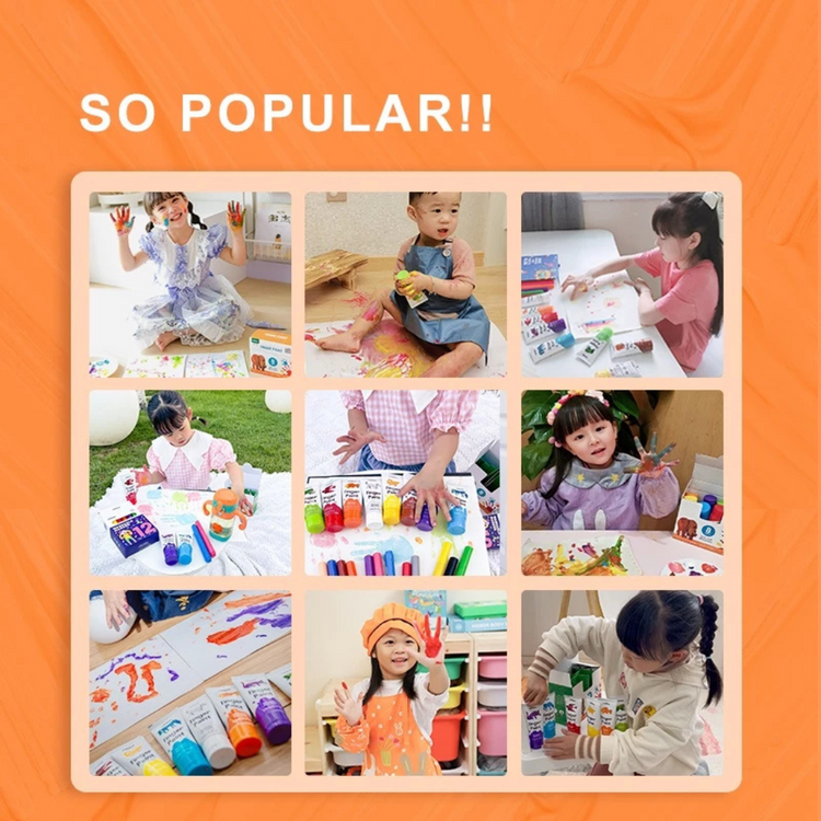 Mideer Non Toxic & Washable Finger Paint (6 / 8 Colour)