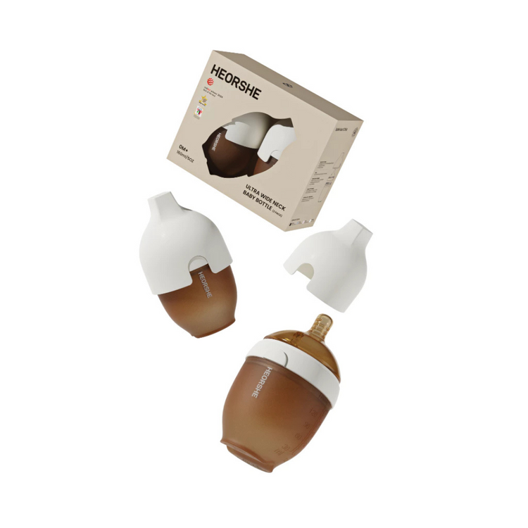He Or She New Born Set 5oz/160ml Ultra Wide Neck Baby Bottle (2 PACK)