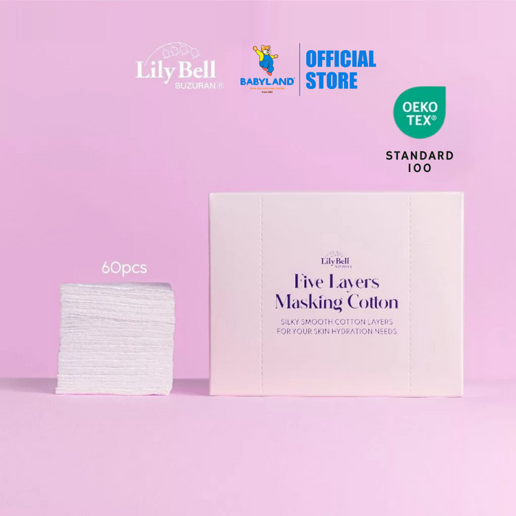 LilyBell Five Layers Masking Cotton Puff 60 pcs