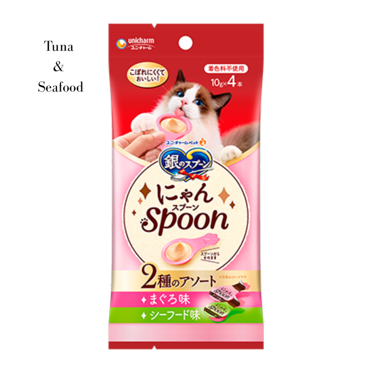 Unicharm Silver Spoon Treats Nyan Spoon (10g×4stick)