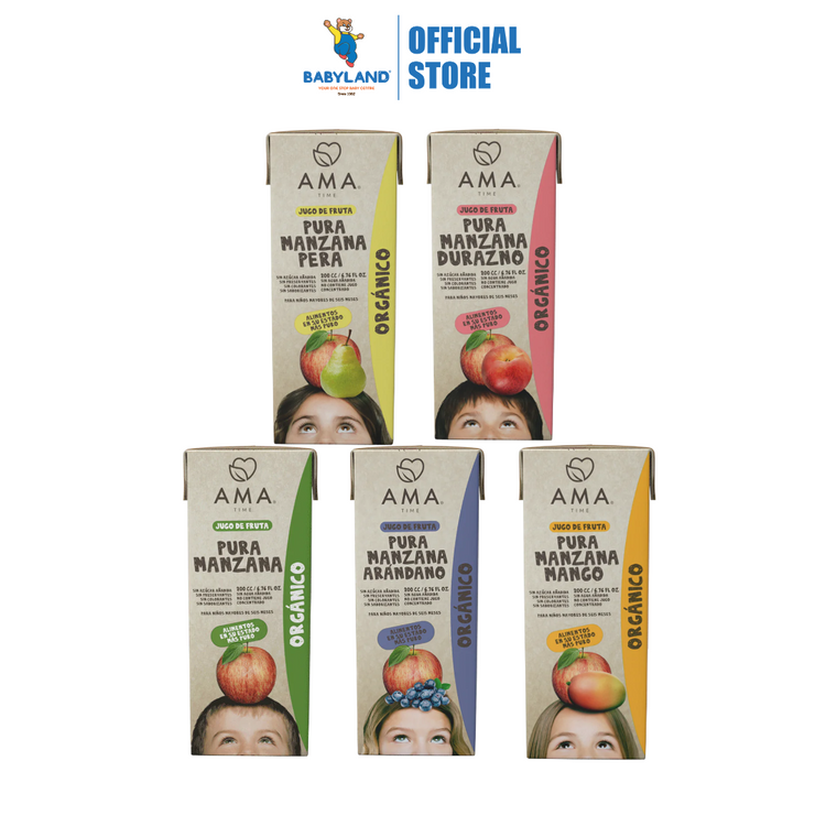 AmaTime TetraPack 100% Organic Fruit Juice 200ml - imported from Chile