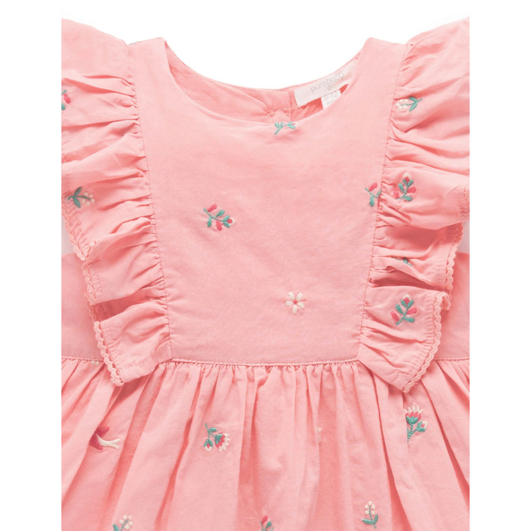Purebaby Organic Swallow Broderie Dress