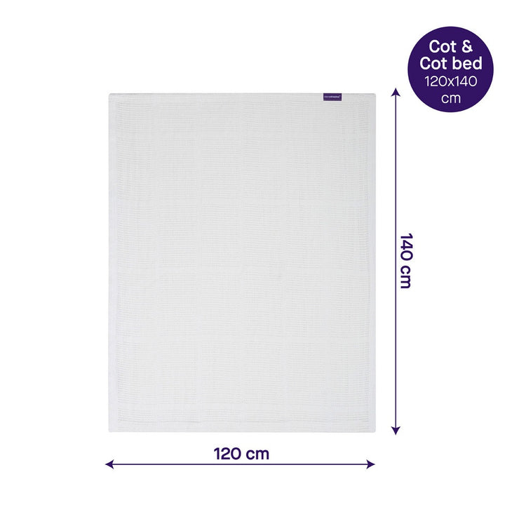 Clevamama Cellular Cot Bed Blanket - White