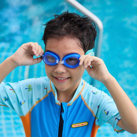 Cheekaaboo Booggles Swim Goggles with Neoprene Strap for Children Kids Boy Girl