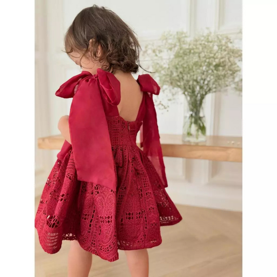 Hatch Australia Scarlet Lace Dress - Red