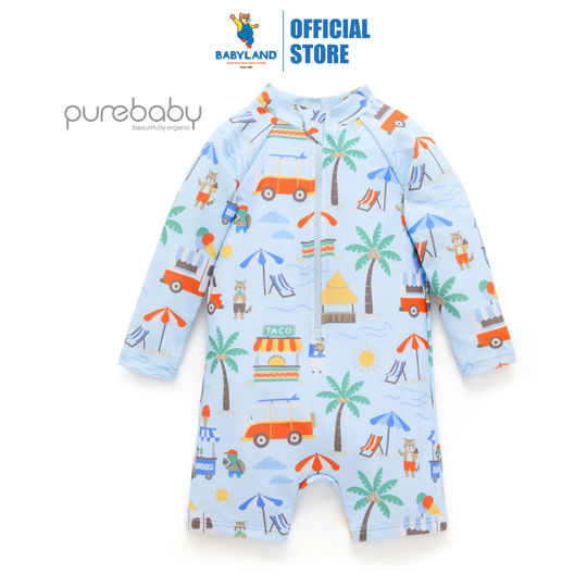 Purebaby Organic Cancun Long Sleeve Rashie Sunsuit
