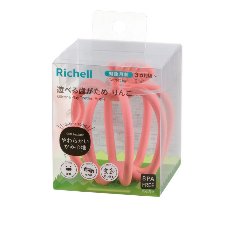Richell Silicone Play Teether - 3m+ (Apple/ Bunny/ Turtle)