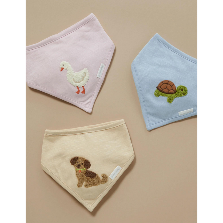 Purebaby Organic Bandana Bib - Marshmallow Print