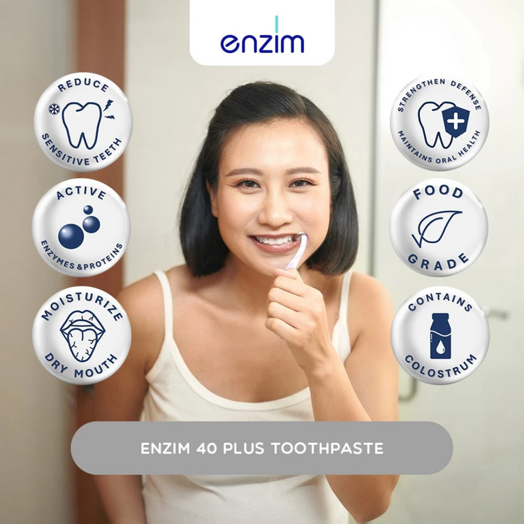 Enzim 40 Plus Mild Flavour Toothpaste (100ml) | Sensitivity & Gum Health Toothpaste