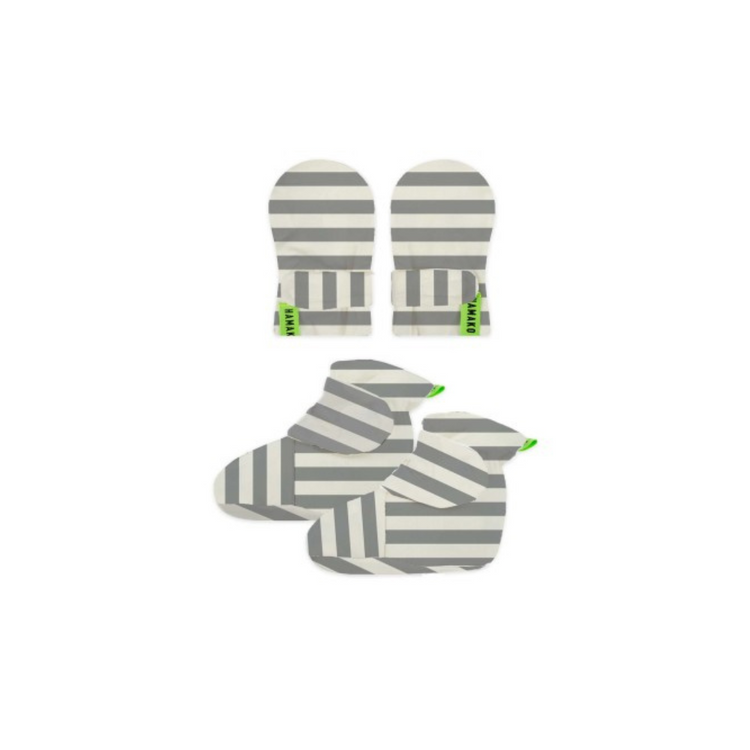 Hamako Striped Forest Mitten & Booties