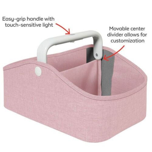 Skip Hop Nursery Style Light Up Diaper Caddy- Pink
