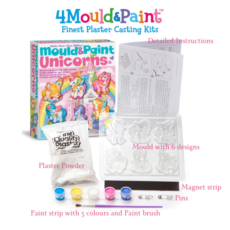 4M Mould & Paint - Glitter Unicorns (5Y+)