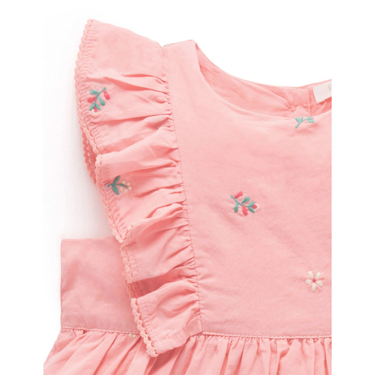 Purebaby Organic Swallow Broderie Dress