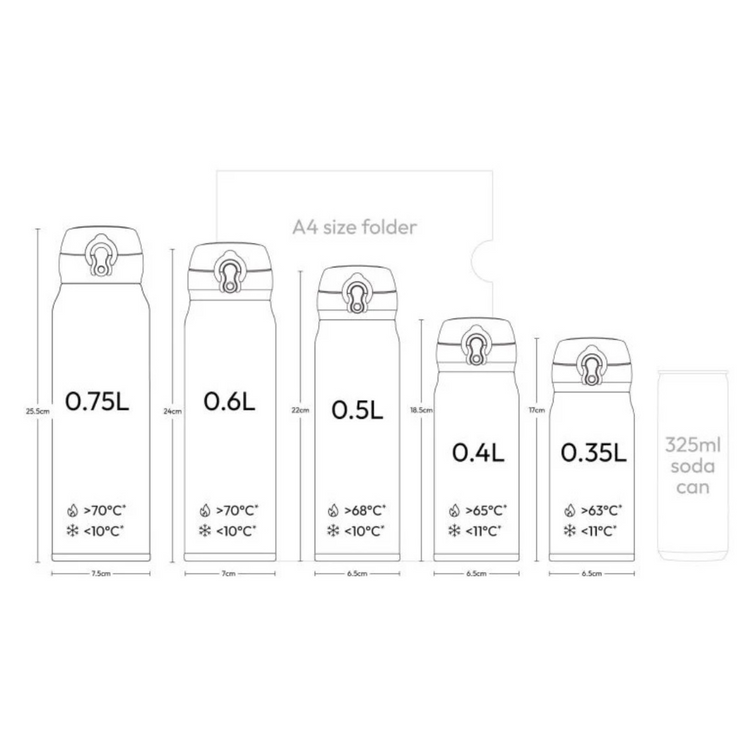 THERMOS 500ml Kuromi Trendy and Light Flask with Pouch (JNR-501KU24)