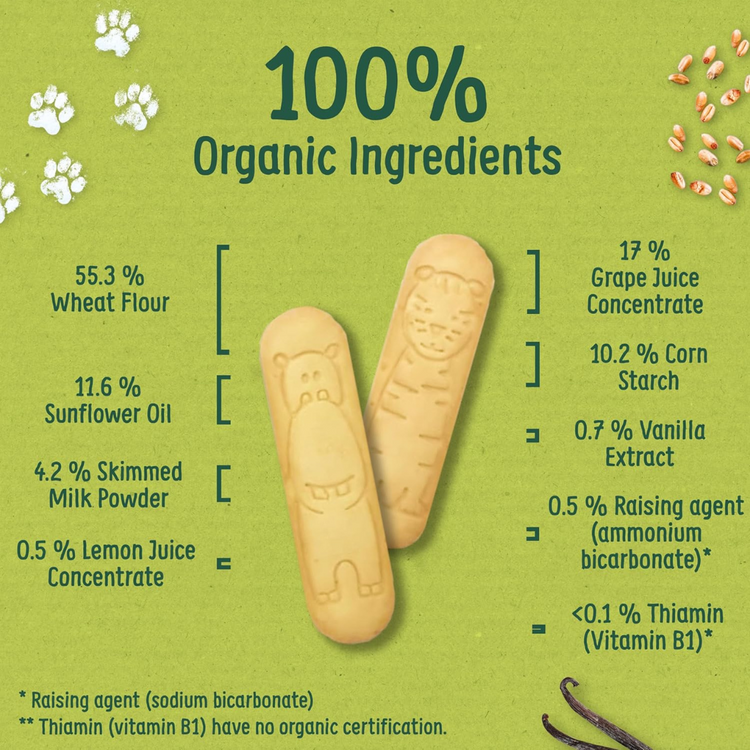 Organix Little Ruskits Vanilla Biscuit 60g