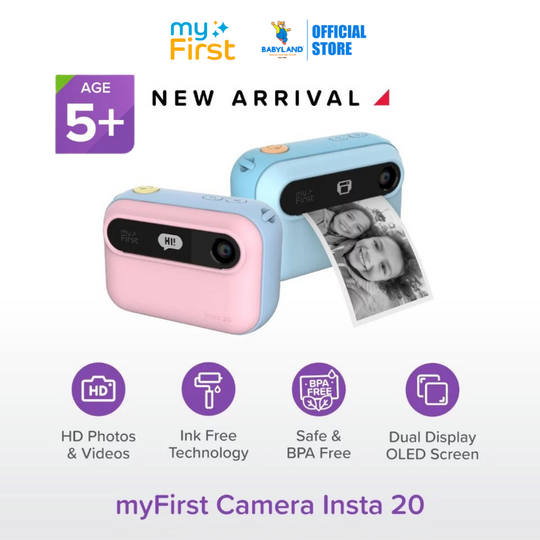 myFirst Camera Insta 20 16MP Instant Print Camera for Kids Dual-lens with Selfie Camera with Dual Screen
