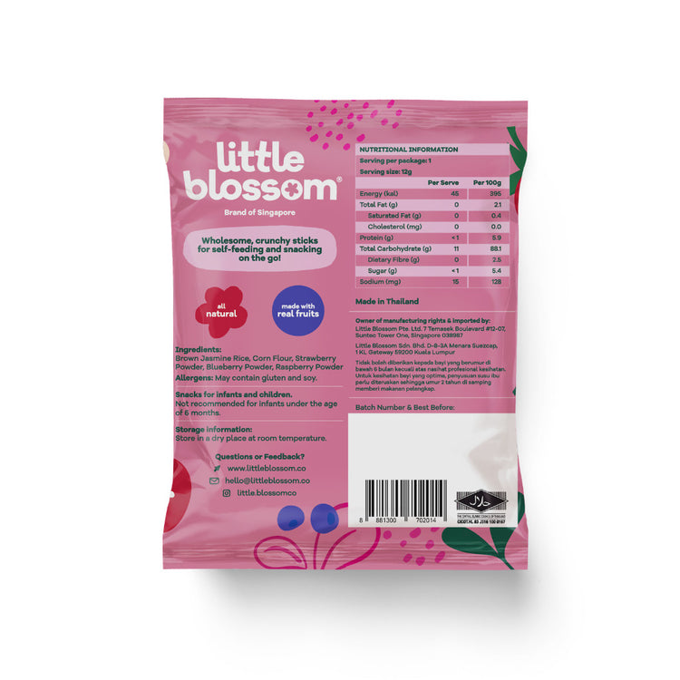 Little Blossom Fruity Sticks 12g - Mixed Berry