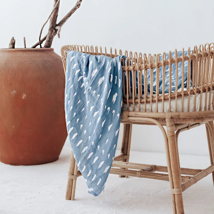 Mils and Key Swaddle - Bamboo + Cotton Swaddle (120cm x 120 cm)