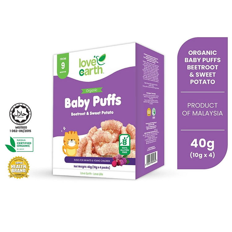 Love Earth Organic Baby Puff (10G X 4 Serving)