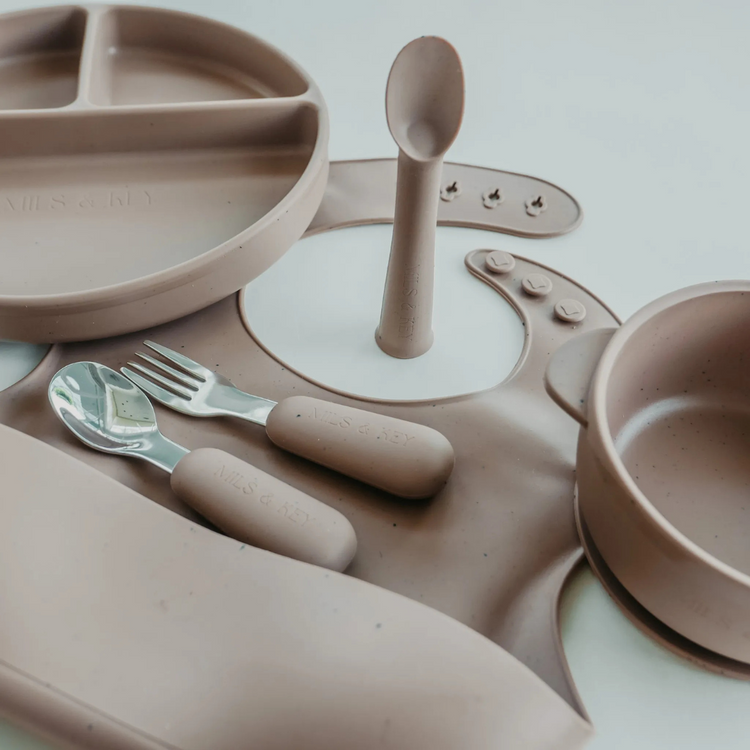 Mils and Key Speckled Divided Plate (12m+)