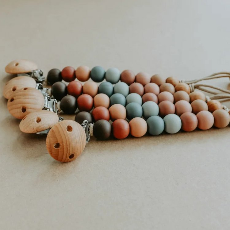 Mils and Key Minka Pacifier Clips - Muted Color (0m+)