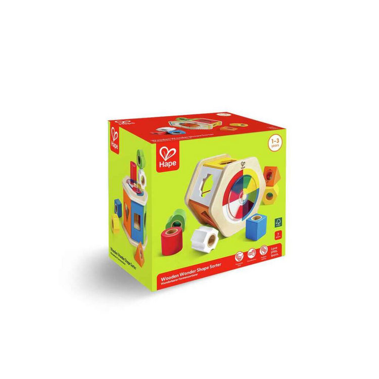 Hape 0516 Wooden Wonder Shape Sorter (1Y+)