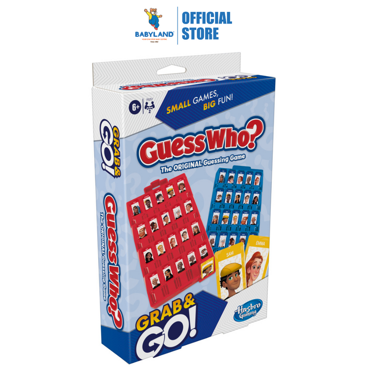 Grab and Go Guess Who? (6Y+) Original Guessing Game for Ages 6 and up, 2 Player Travel Game