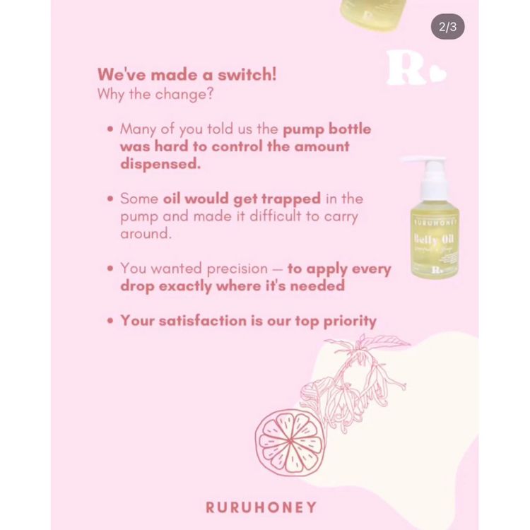 RuruHoney Belly Oil 50ml (KKM Notified, 100% Natural)