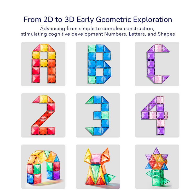 Mideer Distinctive Magnetic Tiles - 100PCS (3Y+)