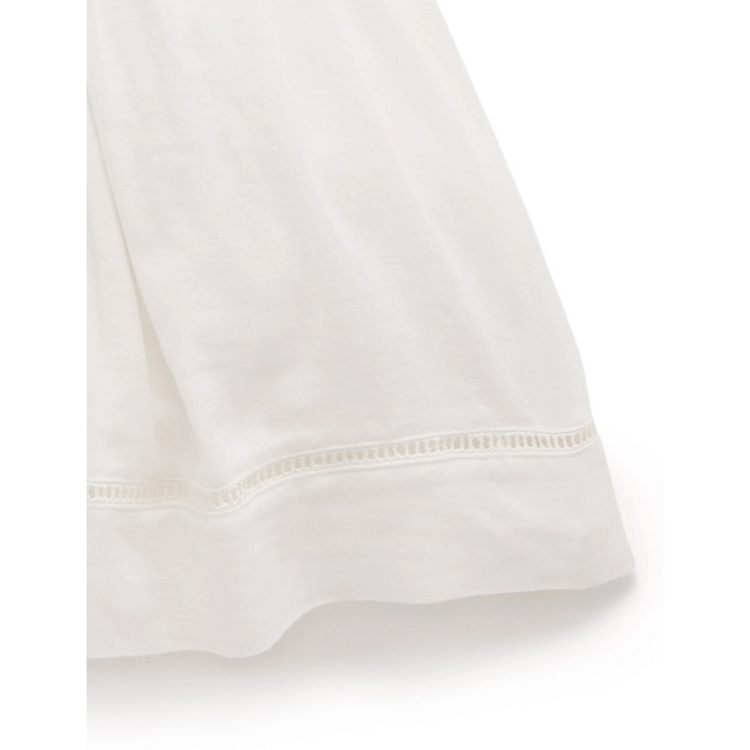 Purebaby Organic Embroidered Dress Vanilla